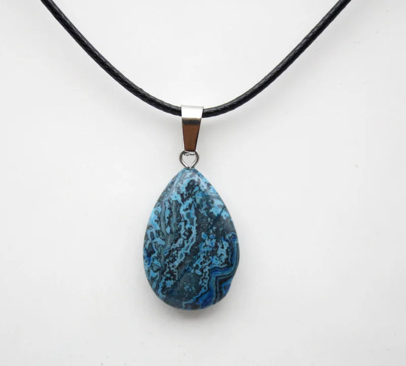 Crystal Teardrop Pendant Necklace