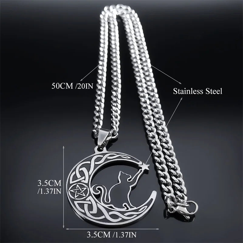 Celtic Moon Design Necklaces