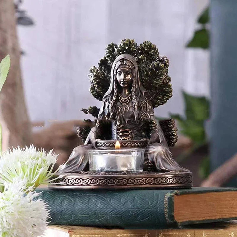 Celtic God & Goddess Candle Holder