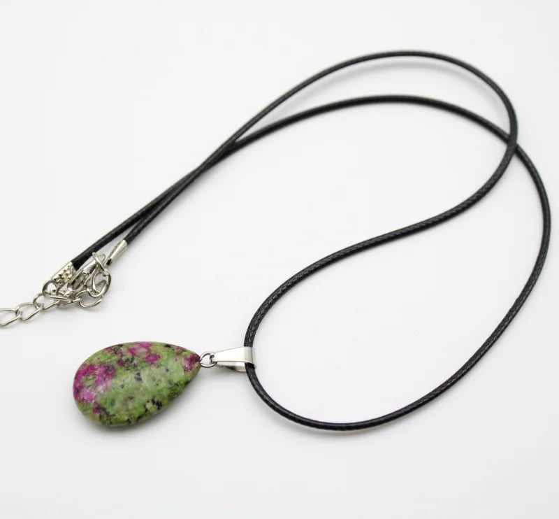 Crystal Teardrop Pendant Necklace
