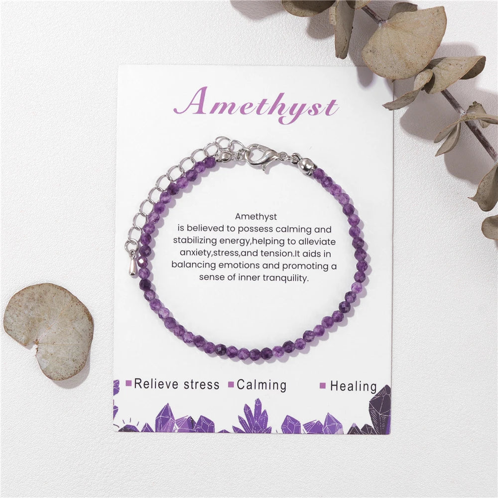 Faceted Gemstone Bead Bracelets