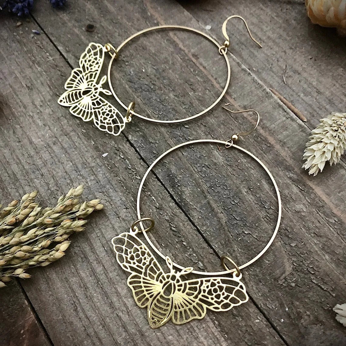 Assorted Moth & Butterfly Dangle Earrings
