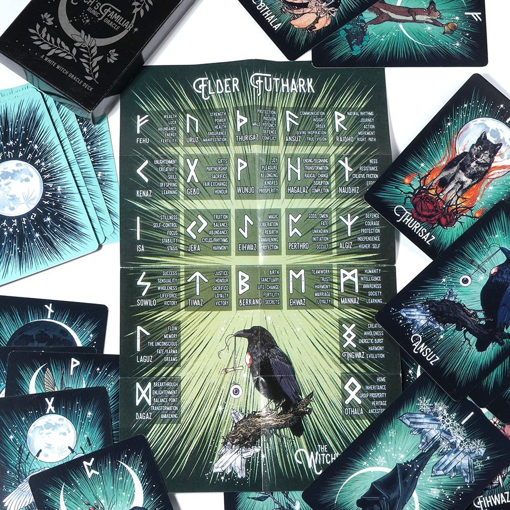 The Witch's Familiar Runic Oracle Cards