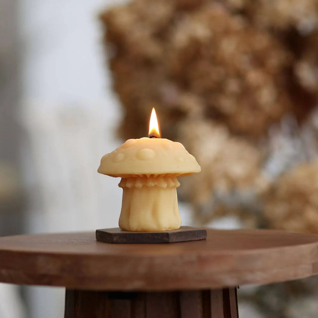 Mushroom Candles – 100% Pure Beeswax