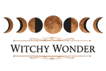 Witchy Wonder Copper Moon Phases Black Text Logo